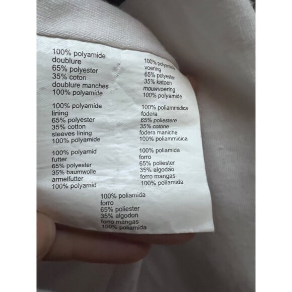 Lacoste Mens Vintage Navy Blue Zip Up Lined Windbreaker Jacket Large Zip Pockets - Picture 9 of 10